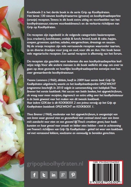 Achterkant van Kookboek 2
