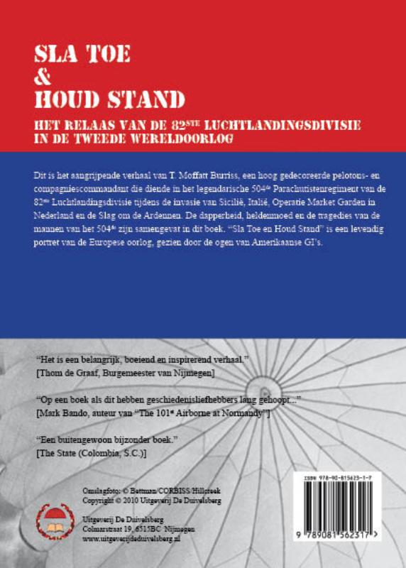 Achterkant van Sla toe & houd stand