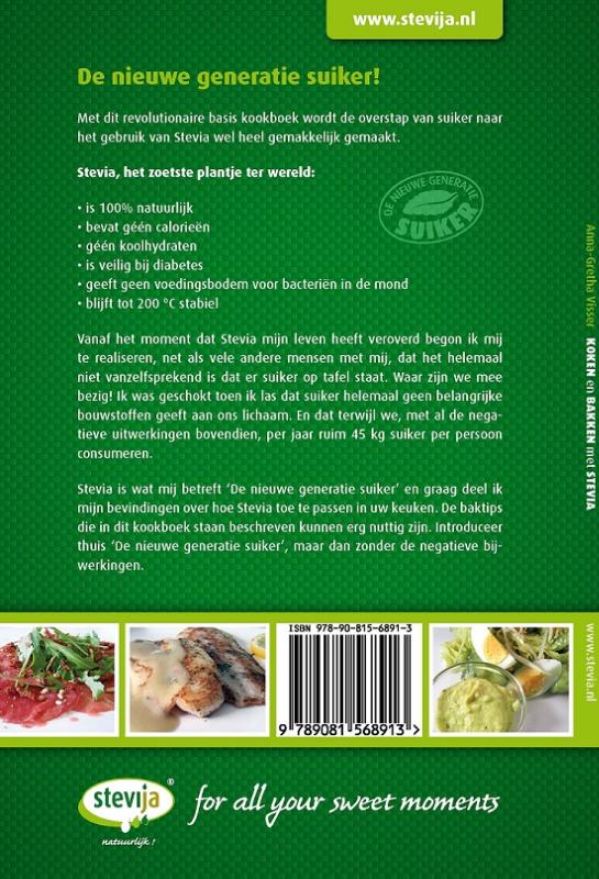 Achterkant van Koken & Bakken met Stevia