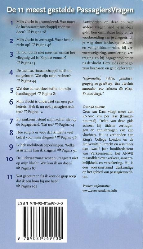 Achterkant van Passagiersgids