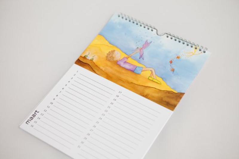 Achterkant van Verjaardagskalender Moringo