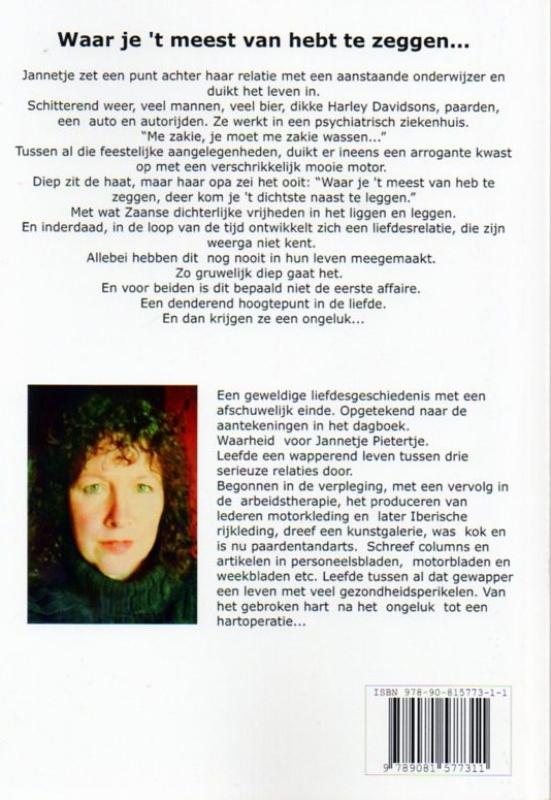 Achterkant van Waar je 't meest van hebt te zeggen...