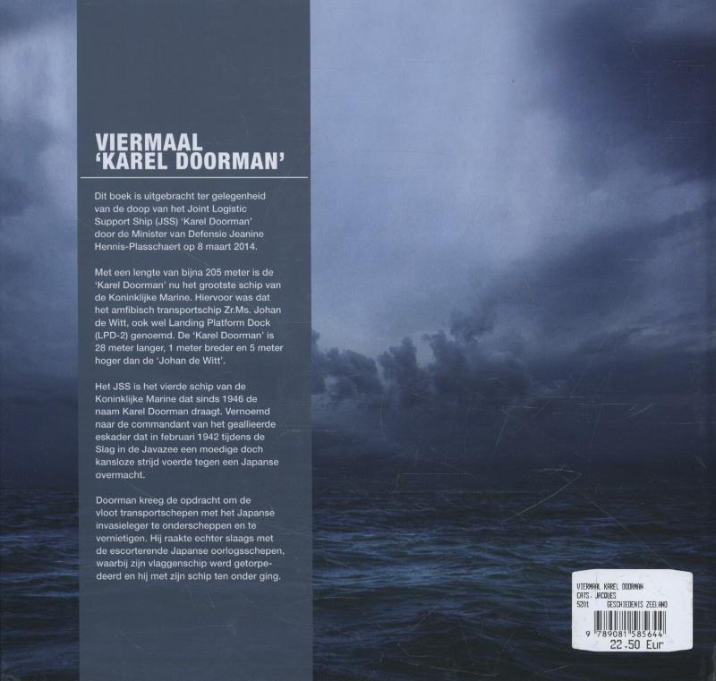 Achterkant van Viermaal Karel Doorman