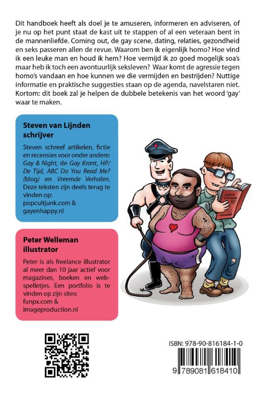 Achterkant van Gay en Happy