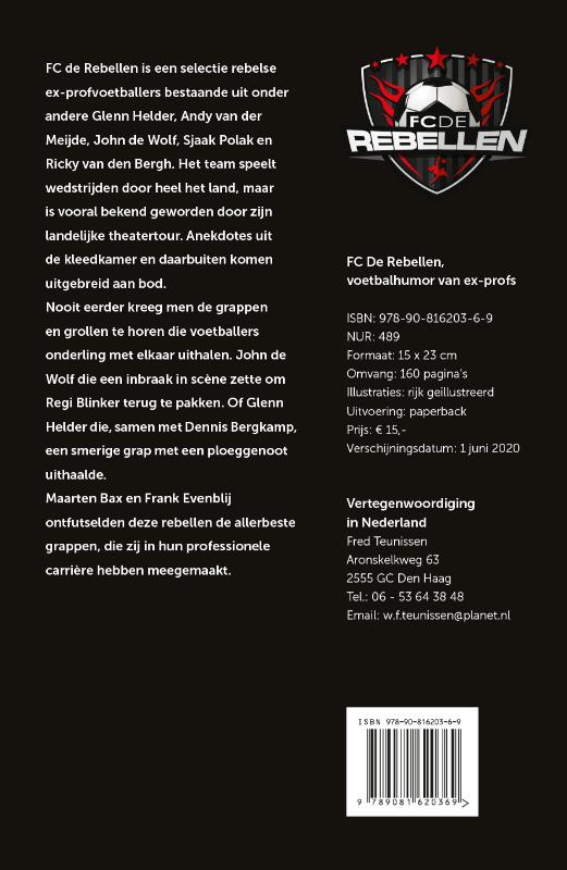 Achterkant van FC De Rebellen