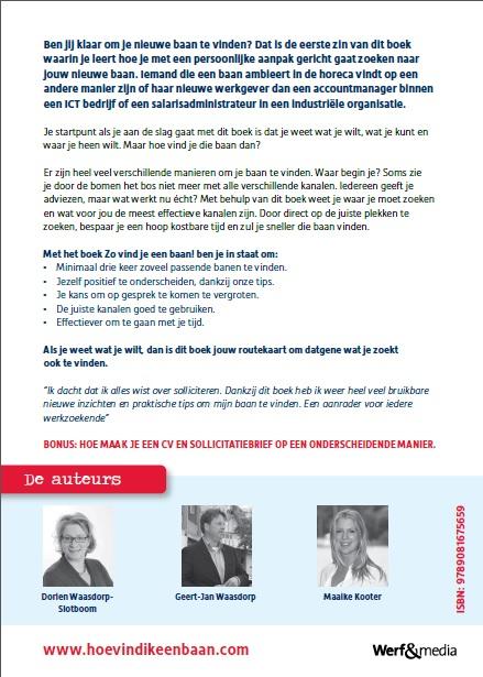 Achterkant van Zo vind je een baan!