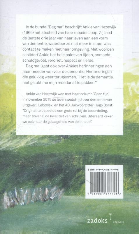 Achterkant van Dag ma!