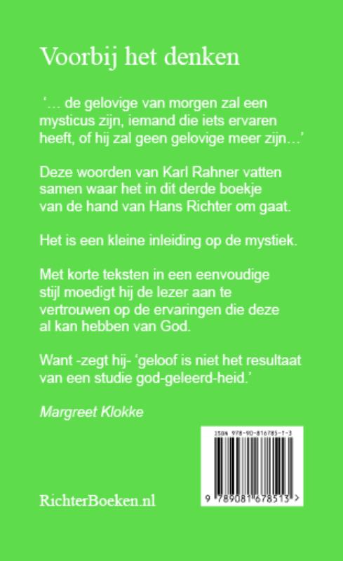Achterkant van Voorbij het denken