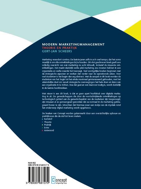 Achterkant van Modern marketingmanagement