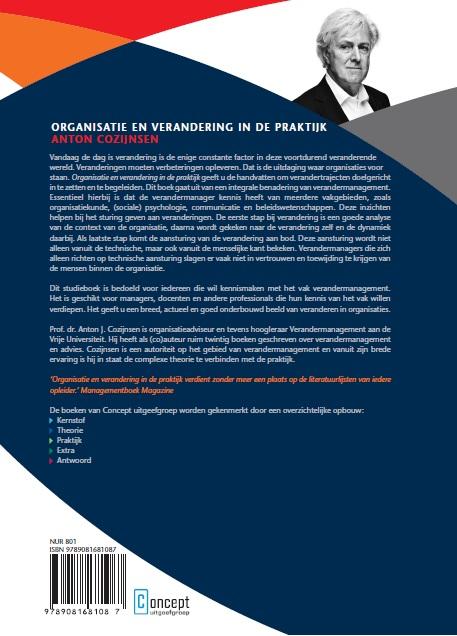 Achterkant van Organisatie en verandering in de praktijk