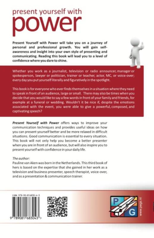 Achterkant van Present yourself with power, dare to shine