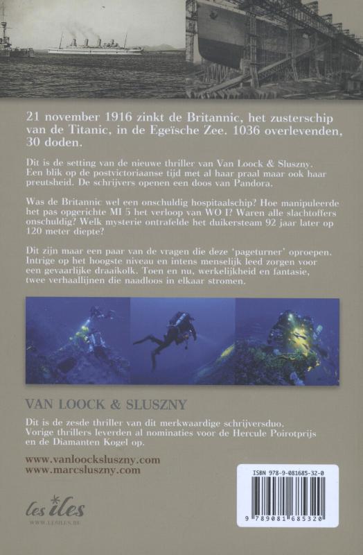 Achterkant van Het mysterie van de Britannic