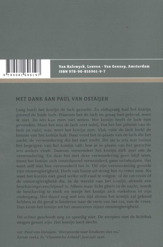 Achterkant van Het liegend konijn