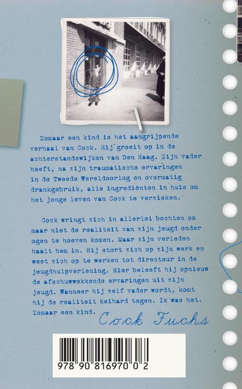 Achterkant van Zomaar een kind