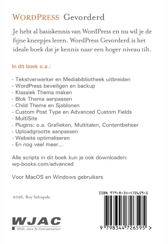 Achterkant van WordPress Gevorderd