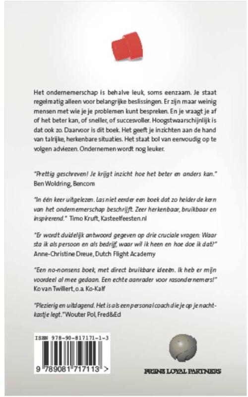 Achterkant van Krachtvoer voor ondernemers
