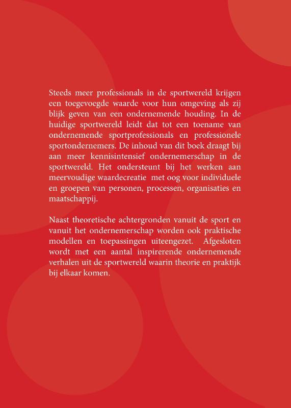 Achterkant van Sport en Ondernemerschap