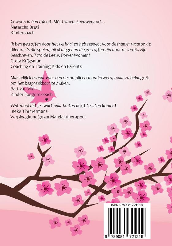 Achterkant van Roze van buiten, zwart van binnen