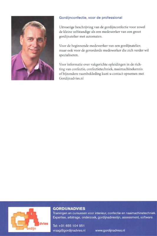 Achterkant van Gordijnconfectie, voor de professional