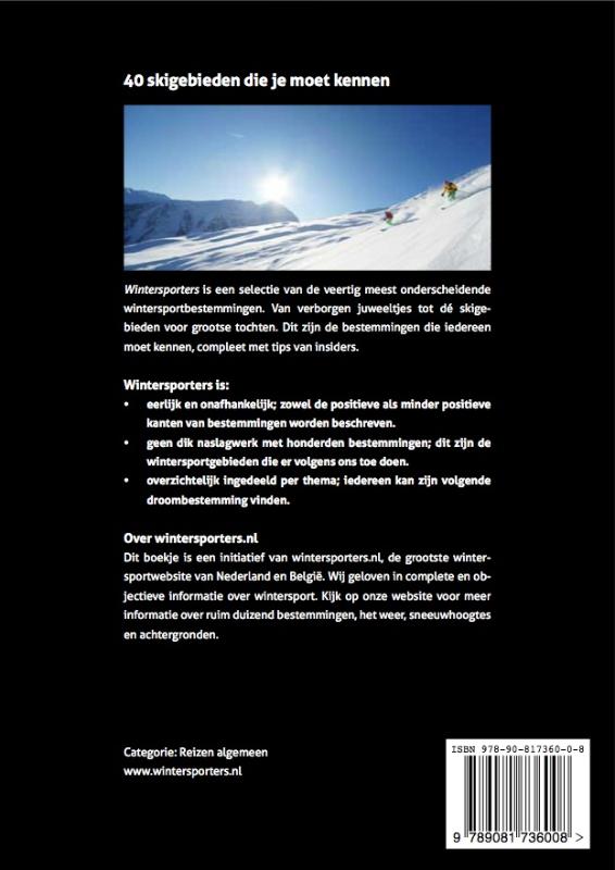 Achterkant van Wintersporters