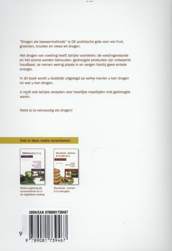 Achterkant van Drogen als bewaarmethode