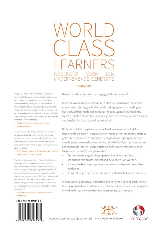 Achterkant van World Class Learners