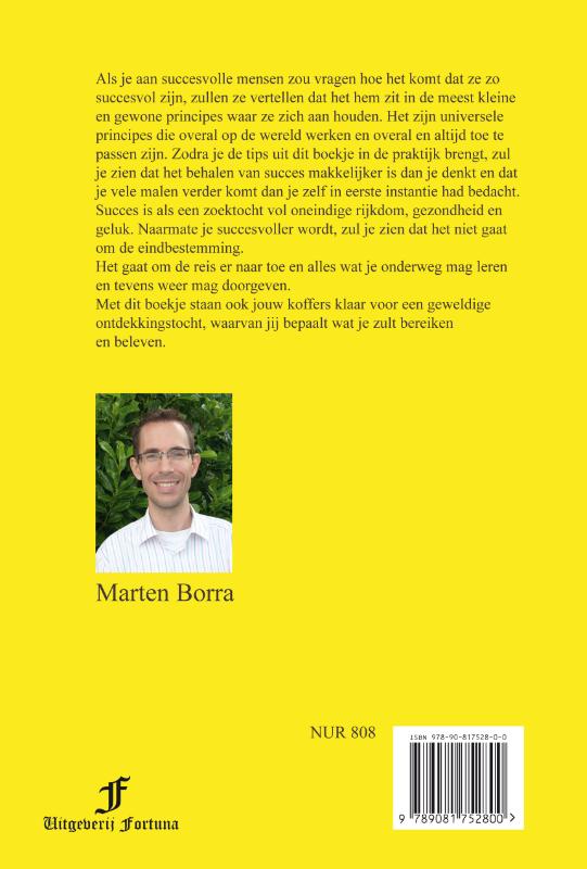Achterkant van Gouden succes tips