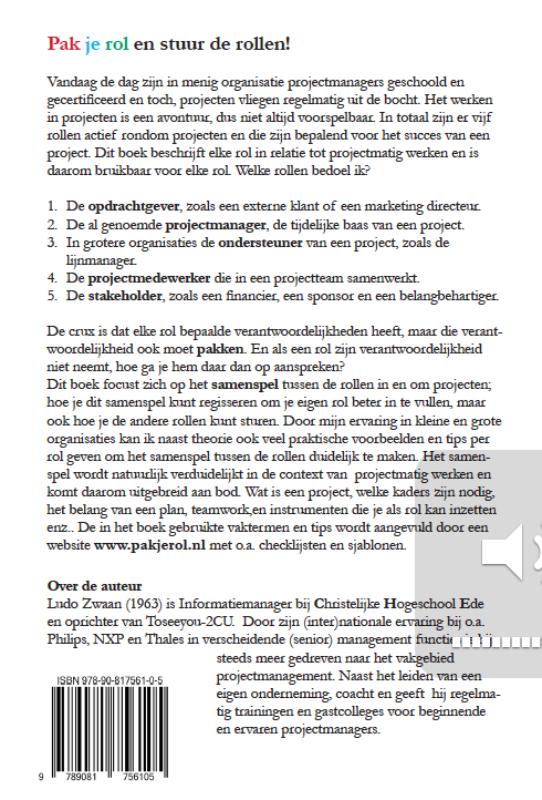 Achterkant van Pak je rol en stuur de rollen!
