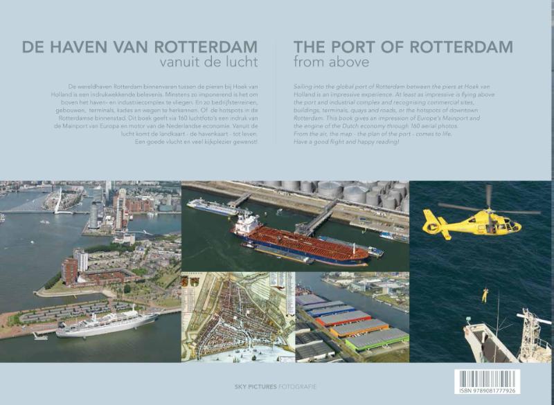 Achterkant van De haven van Rotterdam vanuit de lucht