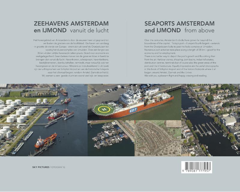 Achterkant van Zeehavens Amsterdam en IJmond vanuit de lucht
