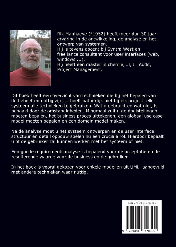 Achterkant van Business analyse