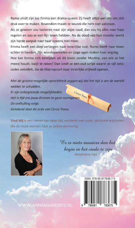 Achterkant van Vind mij