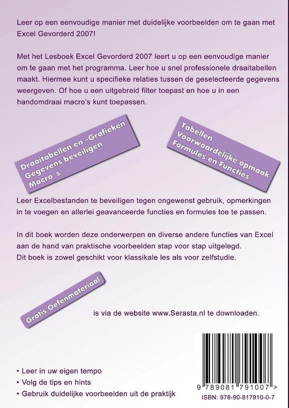 Achterkant van Gevorderd