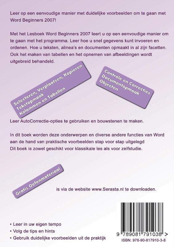 Achterkant van Beginners