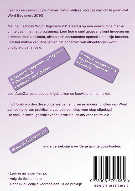 Achterkant van Beginners