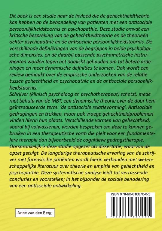Achterkant van Gehechtheid en antisociale relatievorming