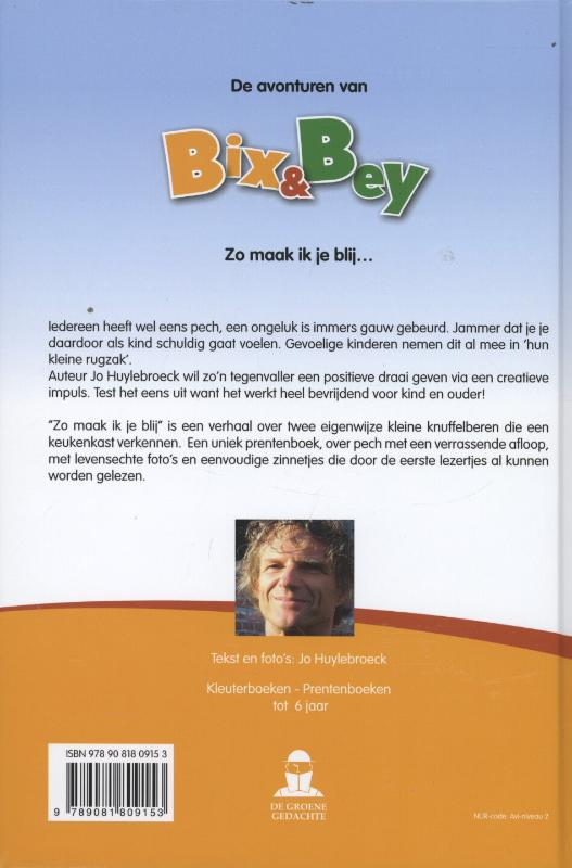 Achterkant van Zo maak ik je blij