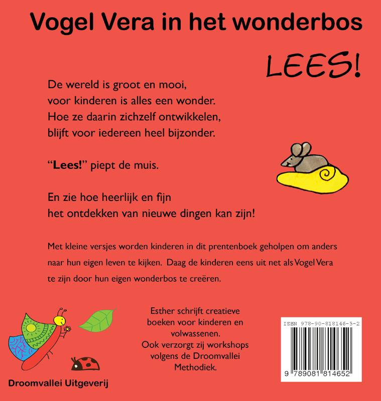 Achterkant van Vogel Vera in het wonderbos