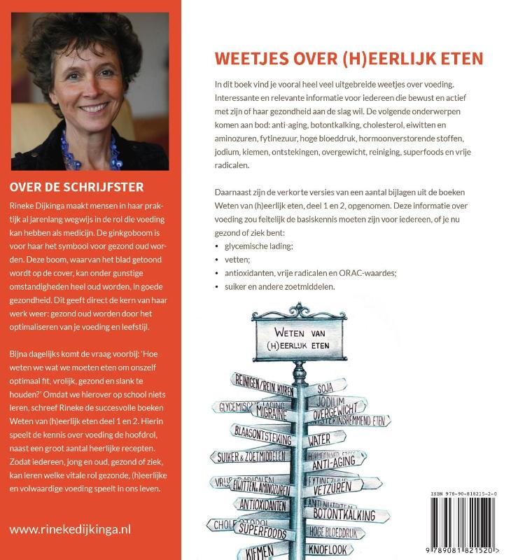 Achterkant van Weetjes over (h)eerlijk eten