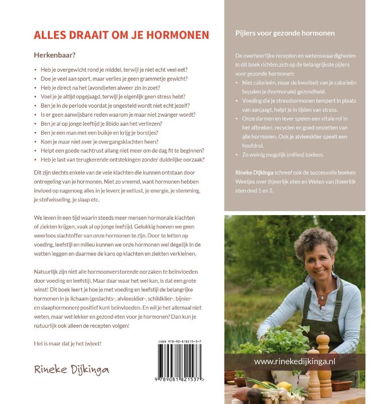 Achterkant van Alles draait om je hormonen