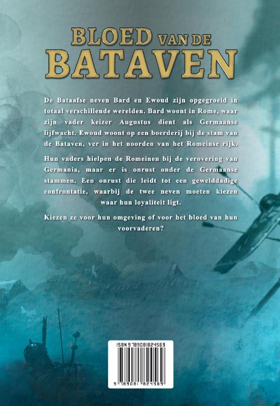 Achterkant van Bloed van de Bataven