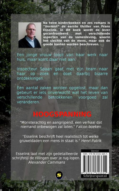Achterkant van Vermist