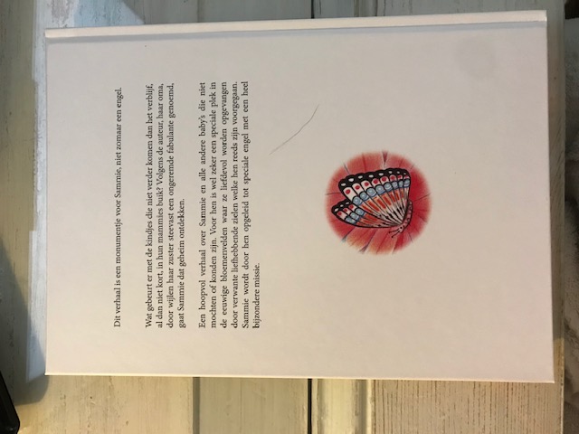 Achterkant van Sammie, niet zomaar een engel