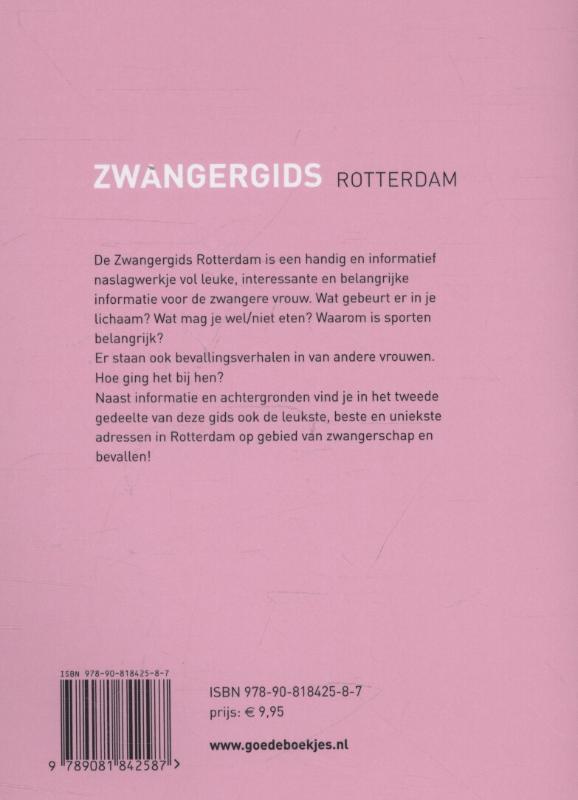 Achterkant van Zwangergids Rotterdam