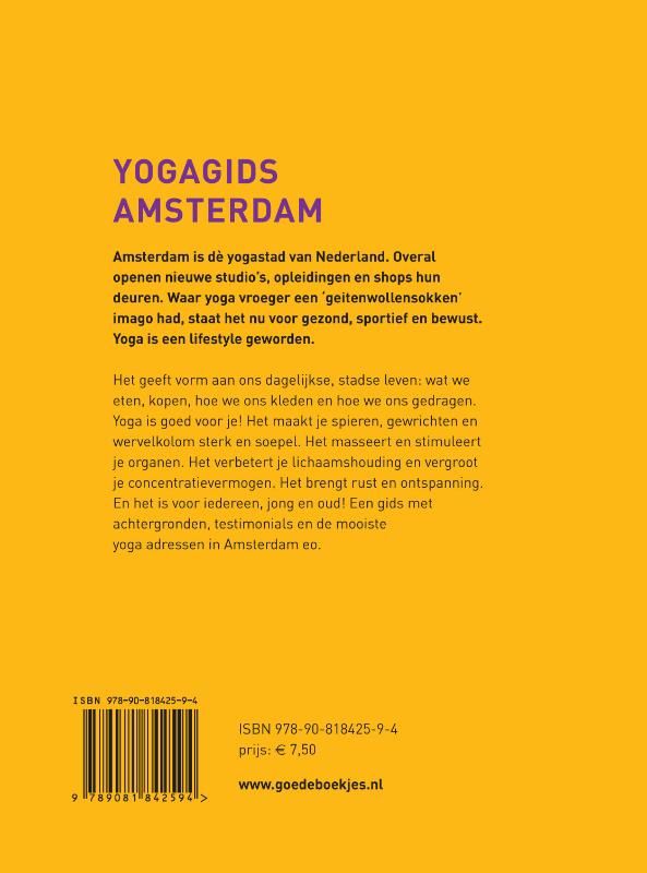 Achterkant van Yogagids Amsterdam