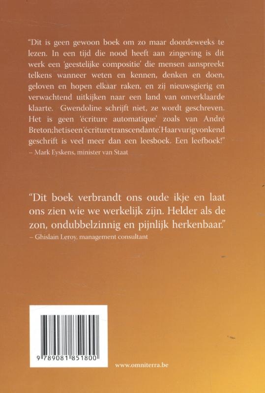 Achterkant van Schrijven voor het vuur