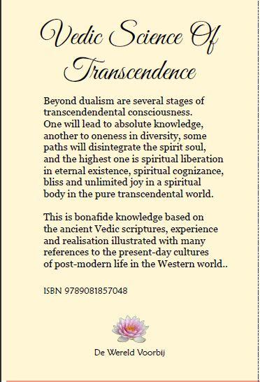 Achterkant van Vedic science of transcendence