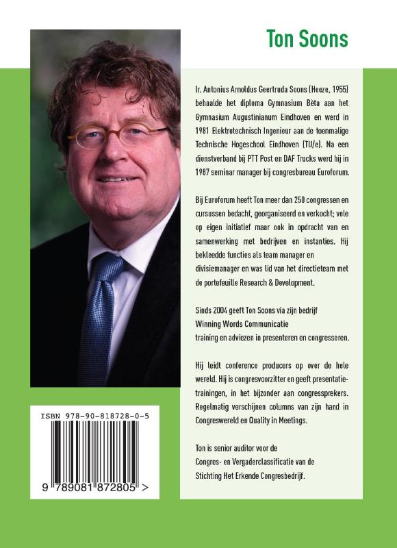 Achterkant van Handboek voor de Congresontwikkelaar