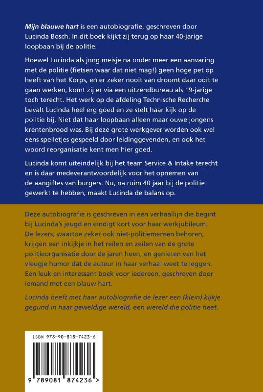 Achterkant van Mijn blauwe hart