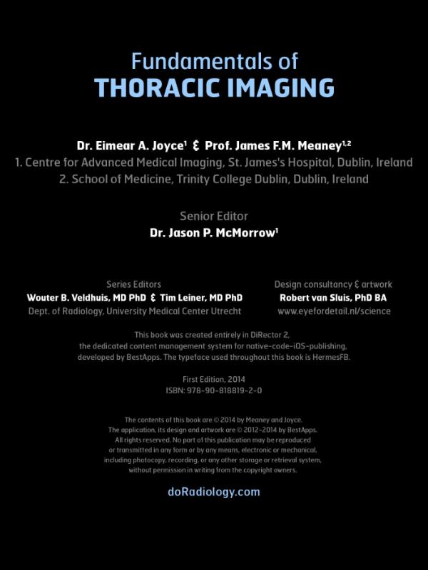 Achterkant van Fundamentals of thoracic imaging